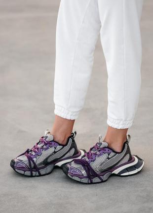 Premium 🔥 кросівки в стилі balenciaga 3xl grey purple4 фото