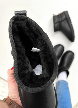 Нові чорні шкіряні уггі ботинки черевики6 фото