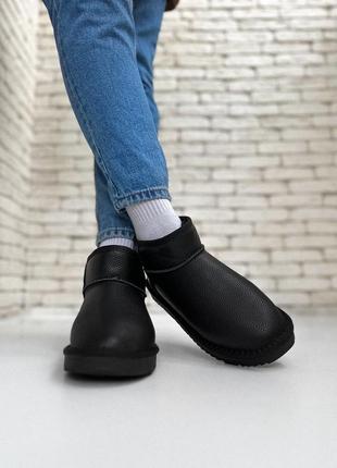 Нові чорні шкіряні уггі ботинки черевики2 фото
