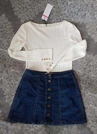 Комплект стильный sinsay 36p s юбка и блузка2 фото