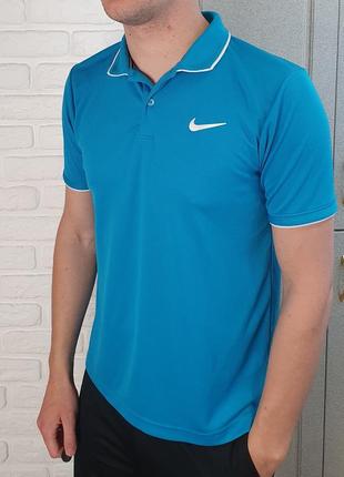 Мужская спортивная футболка поло nike court dri fit / nikecourt / найк драй фит теннисная / для тенниса