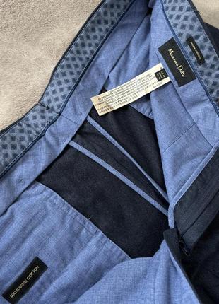 Massimo dutti 48 синие классические хлопковые брюки штаны4 фото