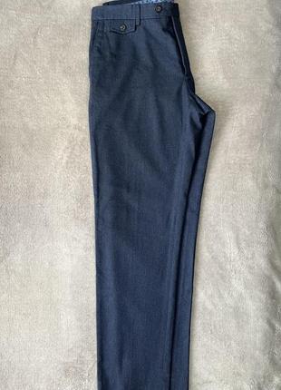 Massimo dutti 48 синие классические хлопковые брюки штаны2 фото