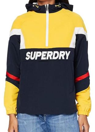 Superdry анорак, ветровка зипка с капюшоном, куртка легкая, олимпийка