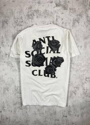 Біла футболка anti social social club: великий логотип для сміливих