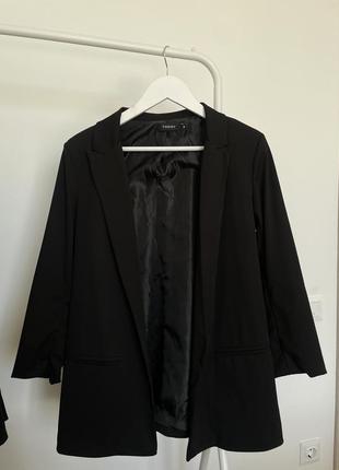 Пиджак жекет черный свободный размер с м