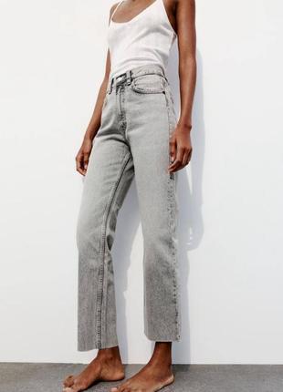 Сірі джинси mango zara havana mid rise jeans1 фото