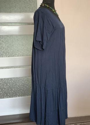 Женское коттоновое ярусное платье4 фото
