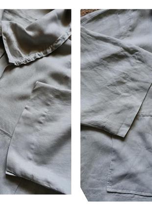 Куртка блузка oska лляна літня куртка жакет блуза льон дизайнерський лляний піджак лляна сорочка вітровка з льону5 фото