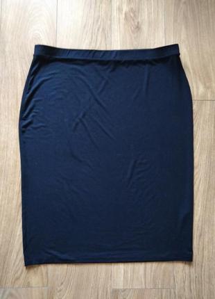 Прямая, трикотажная юбка 22 размер.1 фото