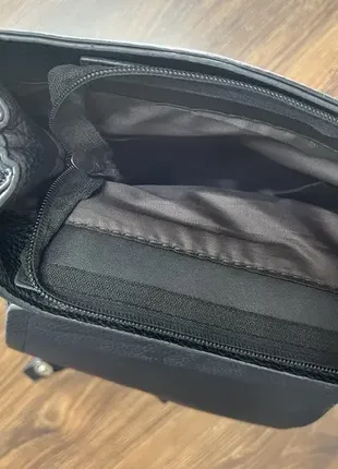 Рюкзак-сумка кожаный черный4 фото