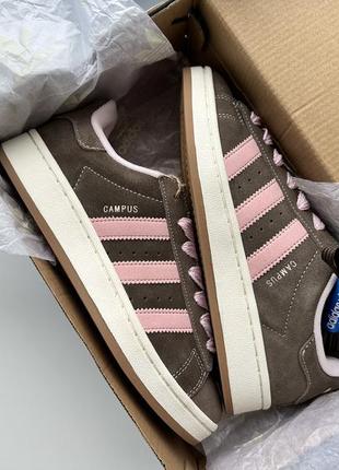 Кроссовки adidas campus 00s dust cargo clear pink hq4569/адидас кампус розовые