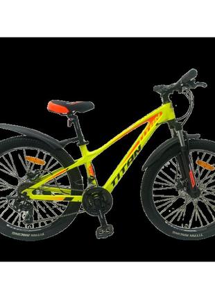 Titan велосипед titan stracker 2024 26" 14" неоновий жовтий-жовтогарячий