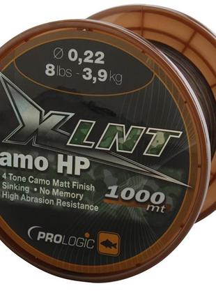 Леска prologic xlnt hp 1000m (camo) 0.22mm 8lb/3.9kg