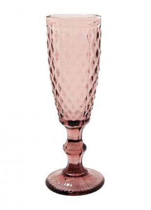 Бокал для шампанского кубок "изумруд2" розовый 150 мл