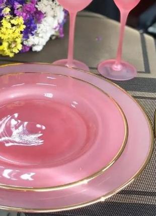 Тарелка "персия" розовая
