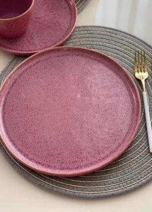 Тарелка круглая "розовый рассвет" 27 см
