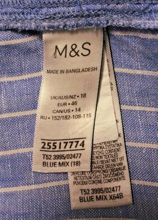 Льняная блуза-рубашка m&s5 фото