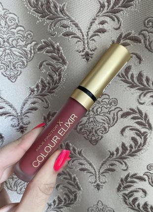 Стійка рідка помада max factor colour elixir soft matte, 1 шт.