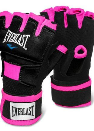 Бинти-рукавички everlast evergel hand wraps чорний, рожевий уні m/l