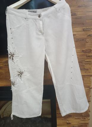 Бриджі літні льон