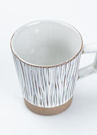 Чашка керамическая для чая и кофе 300 мл в стиле ретро коричневая3 фото