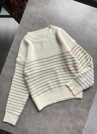 Распродажа!! базовый свитер джемпер в полоску в стиле zara