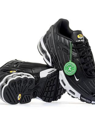 ⭐️nike air max tn plus 3 leather black white1 фото