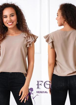 Літня жіноча блуза з воланами "teresa" | розпродаж моделі1 фото
