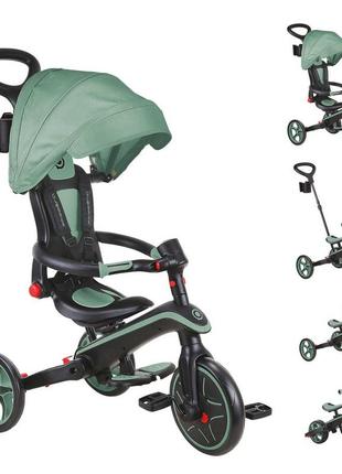 Складаний дитячий велосипед 4 в 1 globber explorer trike foldable olive