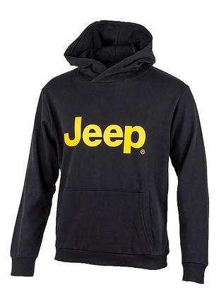 Мужское худи jeep hooded sweatshirt черный l (o102566-b965 l)