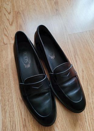 Tods loafers leather лофери туфлі натуральна шкіра