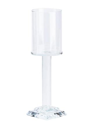 Подсвечник декоративный прозрачный стеклянный высокий 26 см - подсвечник на одну большую свечу2 фото
