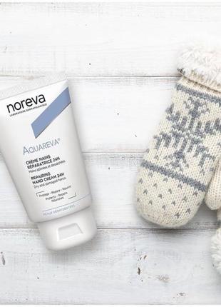 Восстанавливающий крем для рук noreva aquareva 24h repairing hand cream 50 мл