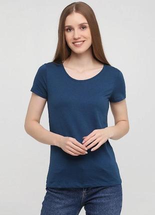 Удобная женская хлопковая базовая футболка от c&amp;a, нитевичка, размер xs