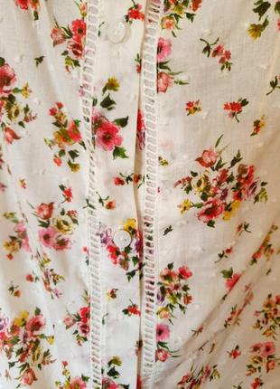 Цветочная блузка zara  11-12 лет 146/155 cm8 фото