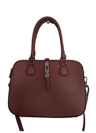 Новая коричневая бордовая сумка