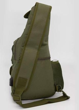 Тактична сумка через плече військова нагрудна сумка зсу однолямкова сумка універсальна армійська хакі9 фото