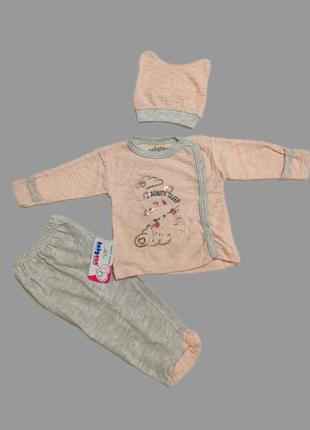 Набор "костюм для новорожденных 3-ка" - идеальный выбор для маленьких путешественников от 0-3 месяцев.