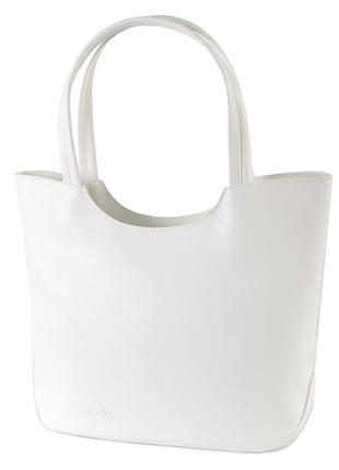 Белая - элегантная сумка классического дизайна и большого размера с одним отделением на молнии (луцк, 789)