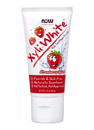Xyli white kids toothpaste gel - 85 g strawberry splash