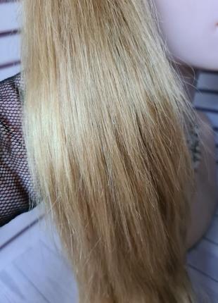 Вінтажна коса хвіст припле шиньйон 100% натурального волосся8 фото