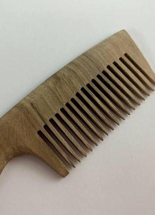 Гребінець дерев'яний для волосся, для бороди та вусів горіх