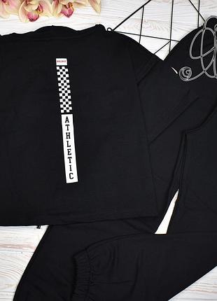 Костюм спортивний трикотажний підлітковий на дівчинку футболка та штани зріст 146-1642 фото