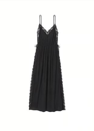 Плаття-комбінація lace trim slip ot victoria's
secret -black3 фото