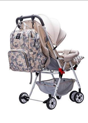 Сумка для мам, уличная сумка для мам и малышей, модная многофункциональная   traveling shar синий3 фото