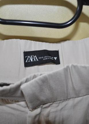 Бежевые широкие брюки от zara6 фото