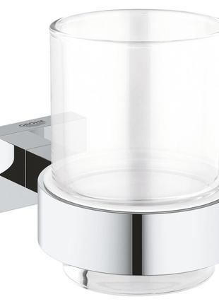 Стакан для зубных щеток grohe essentials cube new [40755001]