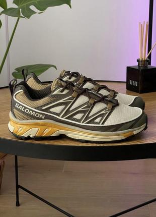 Саломон кроссовки коричневые salomon xt-6 expanse 'grey brown khaki'