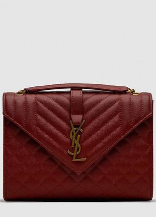 ❤️ saint laurent envelope medium in quilted grain de poudre